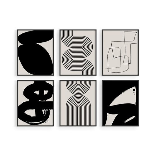 Black abstract painting - black,